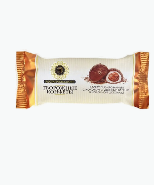 Quark Pralinee mit gekochter Kondensmilch in Schokoglasur