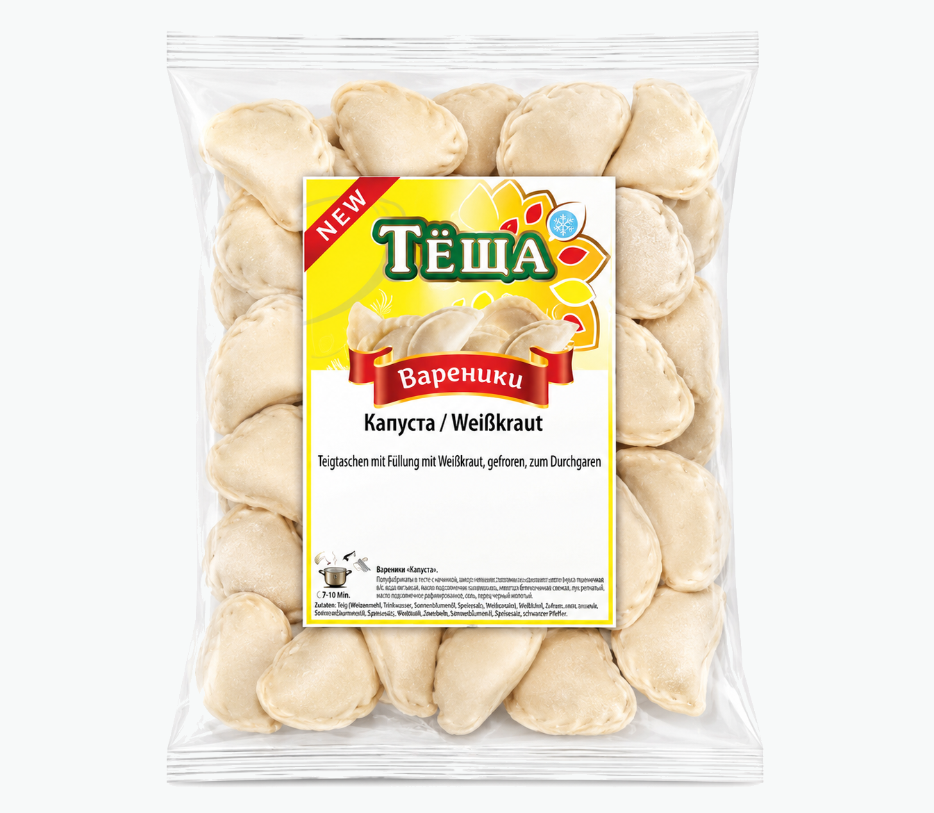 Lackmann Wareniki mit Weißkraut
