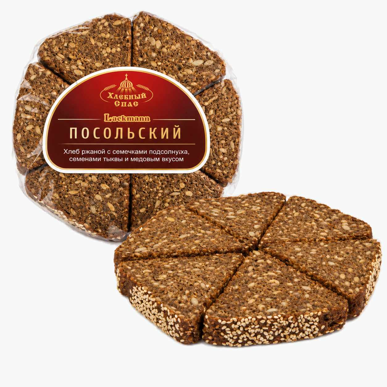Roggenmischbrot „Posolskij Premium“ mit Sonnenblumenkernen, Kürbiskernen und Honignote