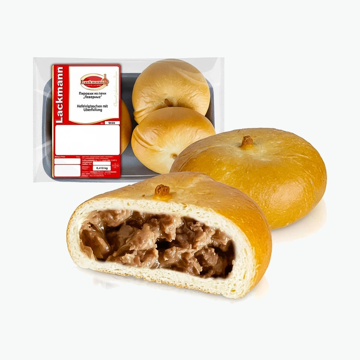 Lackmann Teigtaschen mit Leberfüllung, gebacken