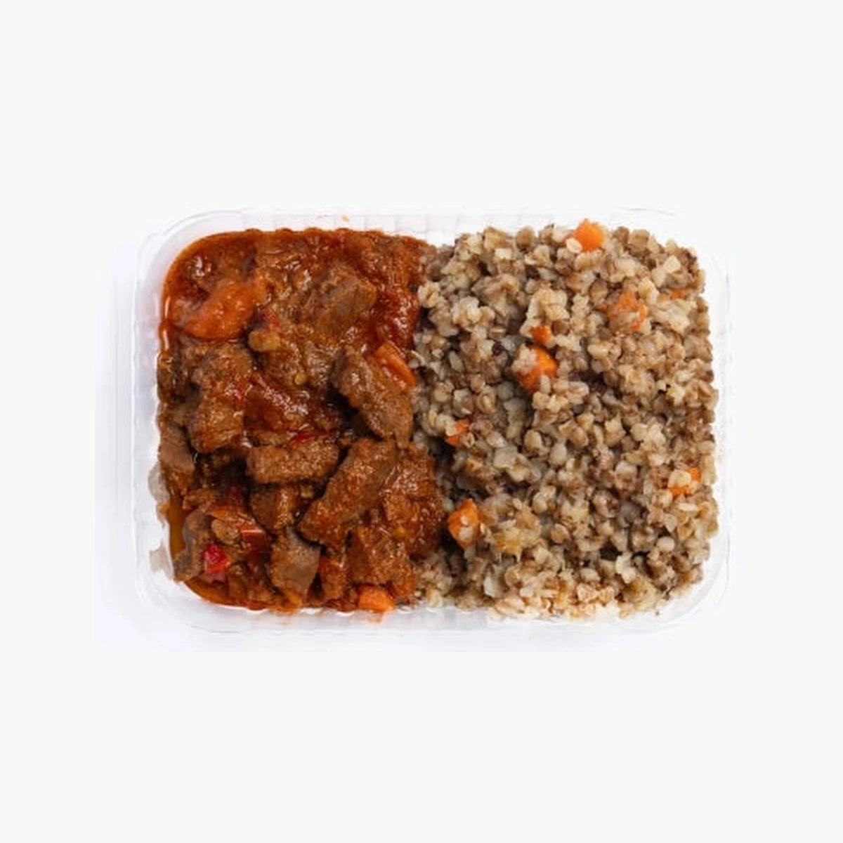 Menü: Buchweizen mit Rinder Gulasch