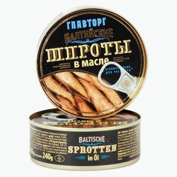 Baltische geräucherte Sprotten in Öl
