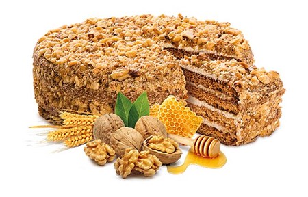 Premium Honigtorte mit Nüssen