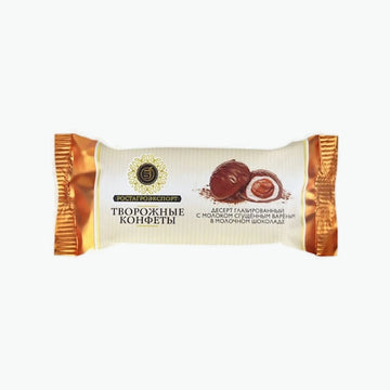 Quark Pralinee mit gekochter Kondensmilch in Schokoglasur