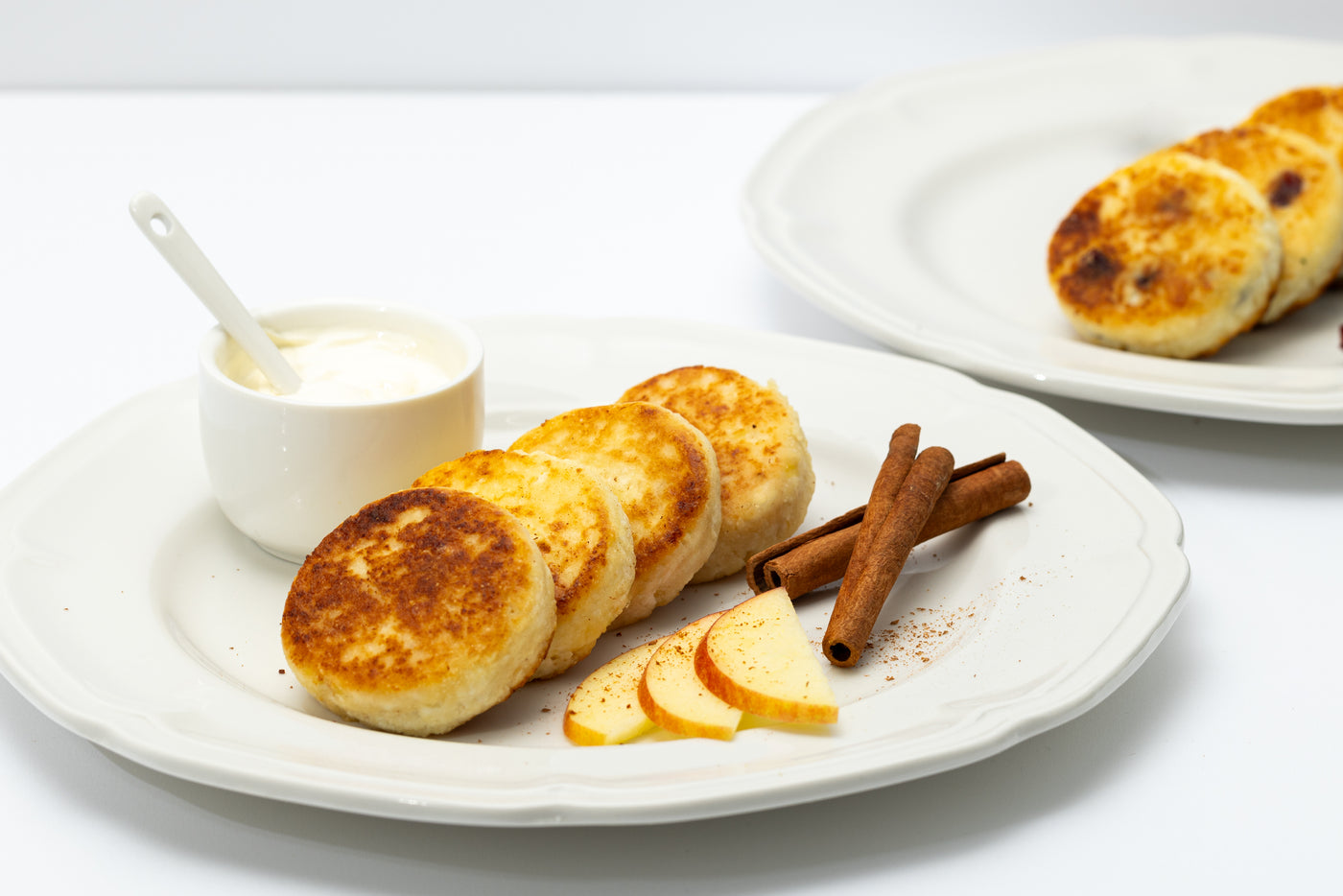 Quarkpuffer "Sirniki" Apfel-Zimt, handgemacht