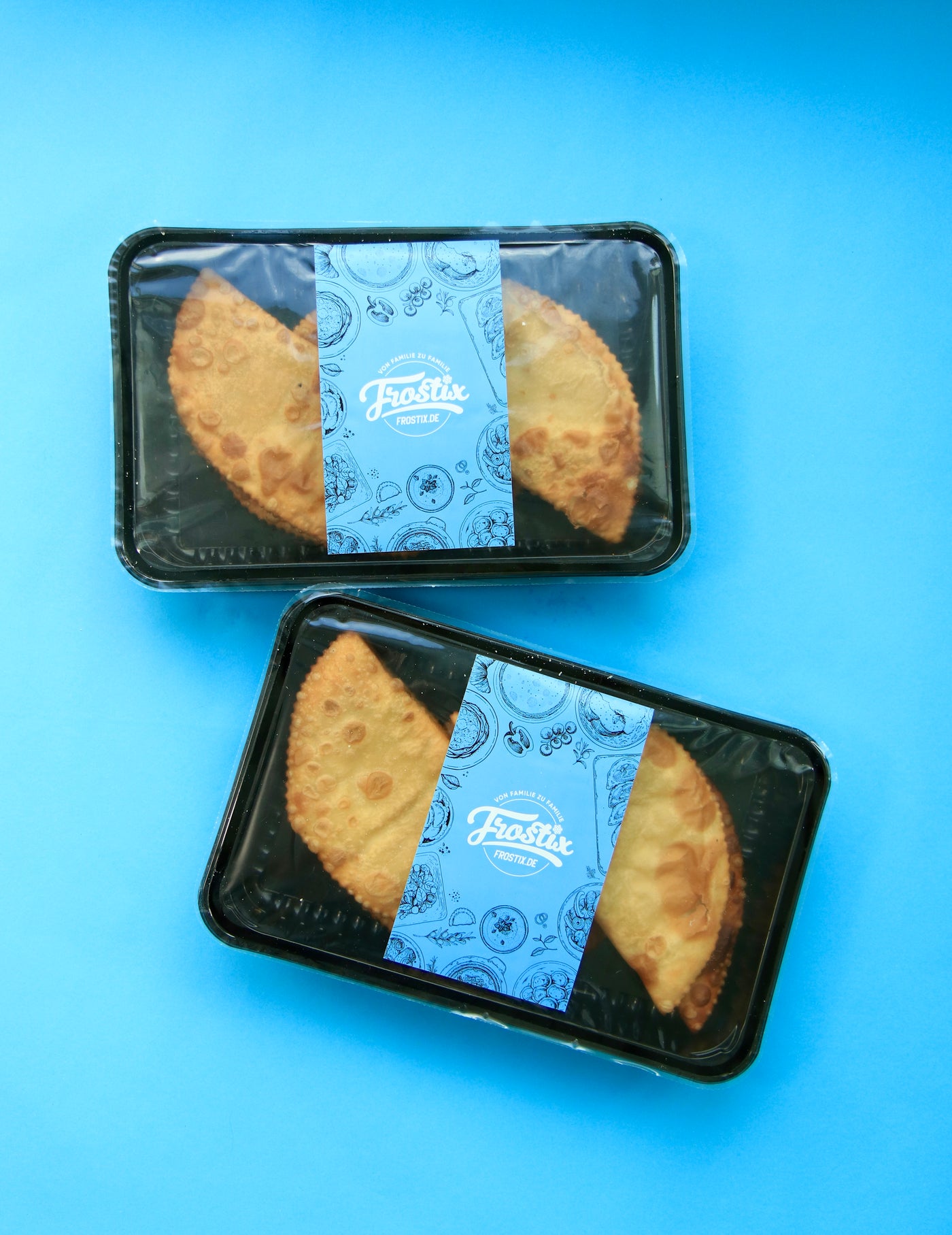 Chebureki "quark cheese with herbs", fried