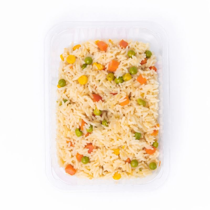 Reis mit Gemüse, vegan