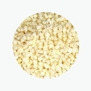 Garlic cubes, 4mm, deep-frozen