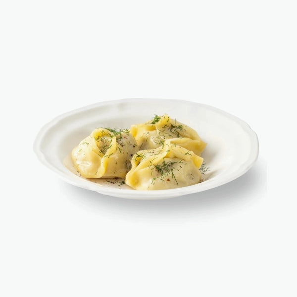 Manty with beef, Caucasian style, handmade