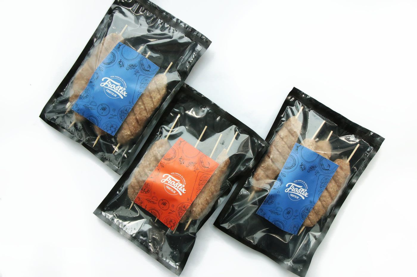 Lula Kebab nach Kaukasischer Art, aus Schwein- und Rindfleisch handgemacht