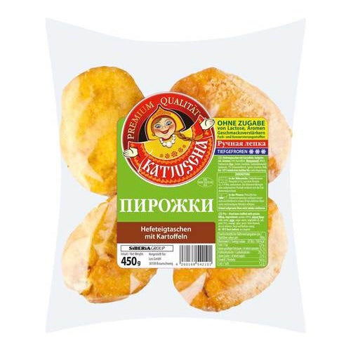 Hefeteigtaschen mit Kartoffeln, gebraten