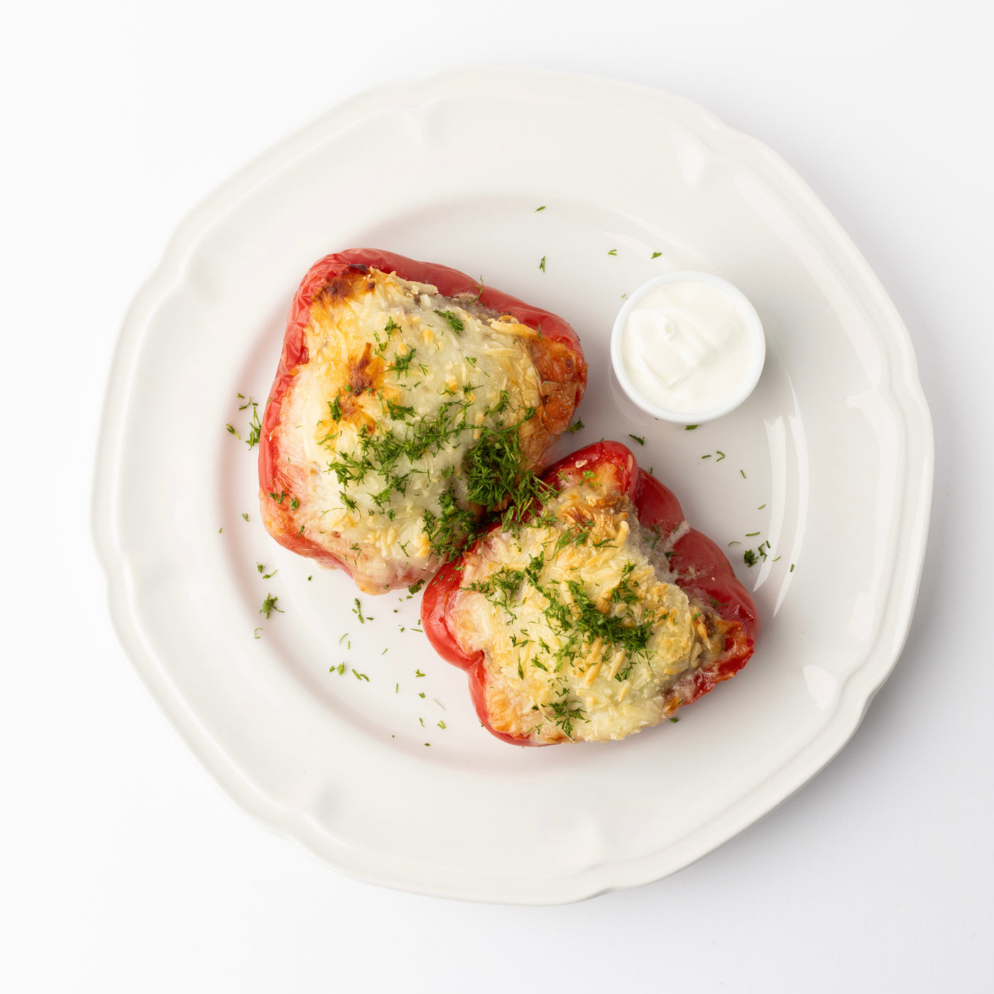 Paprika Hälfte mit Hackfleischfüllung