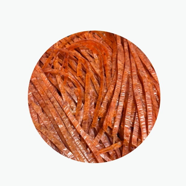 Riesenkalmar-Lachs Streifen, getrocknet