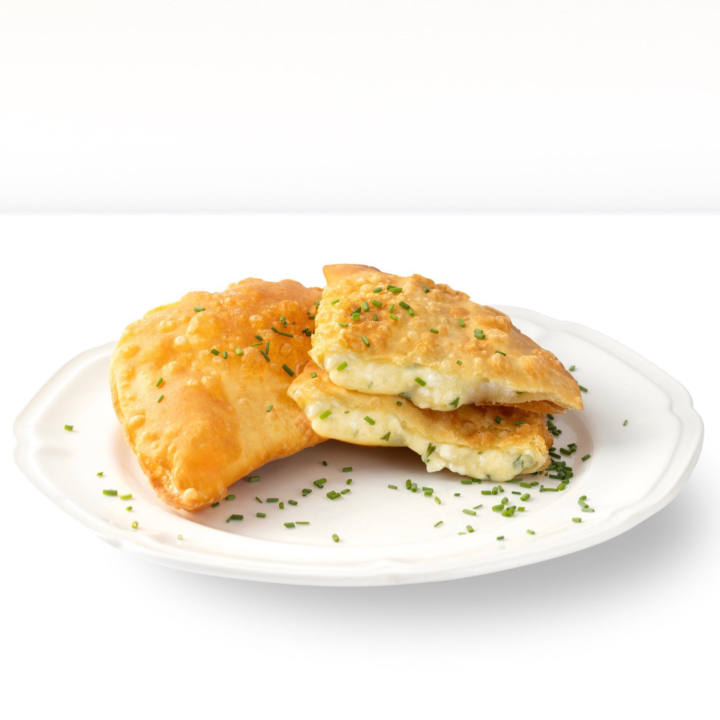 Tschebureki "Quark-Käse mit Kräutern", roh