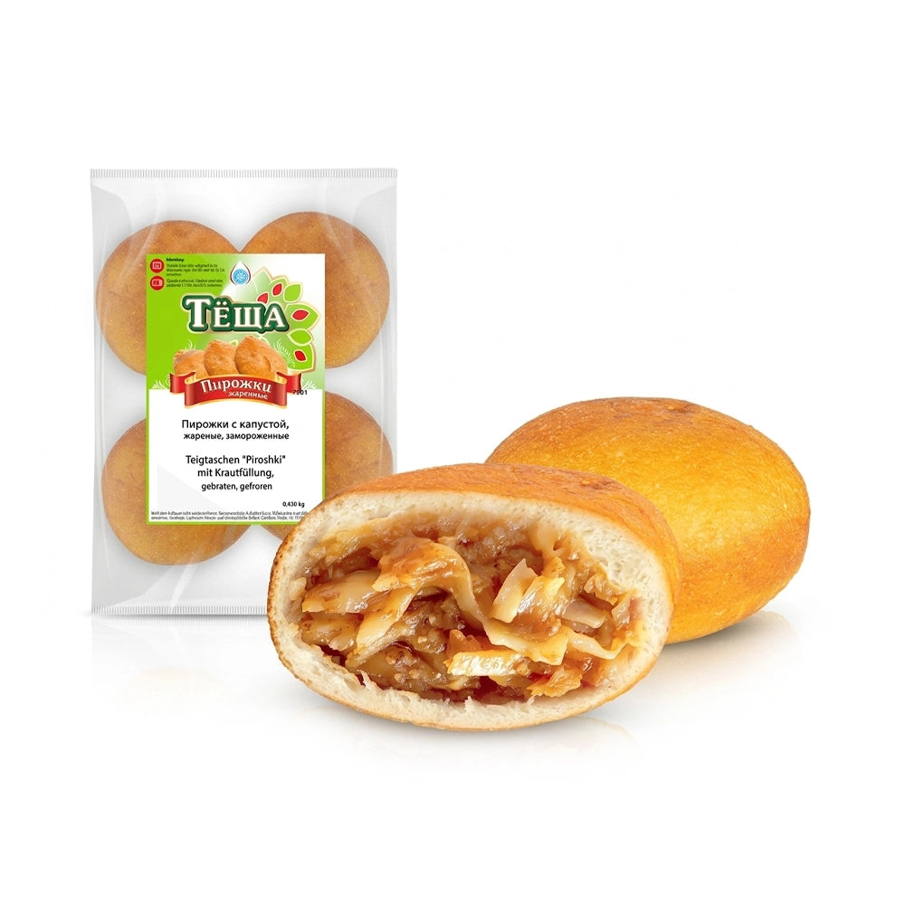 Lackmann Teigtaschen "Piroshki" mit Weißkrautfüllung, frittiert