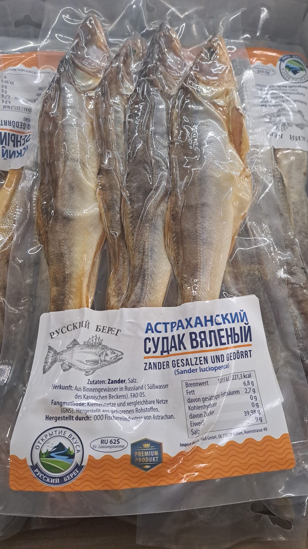 Zander, salted and dried