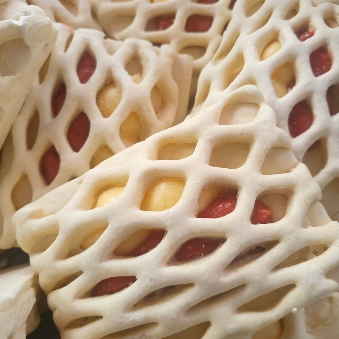 Raspberry-vanilla pastries