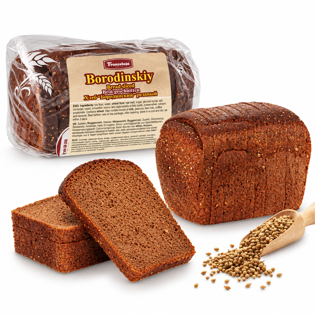 Roggenmischbrot, geschnitten