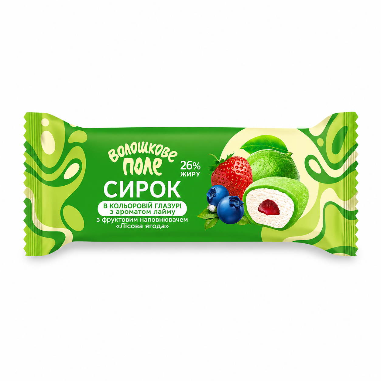 Voloshkove Pole Quarkriegel mit Limetten- und Waldbeergeschmack