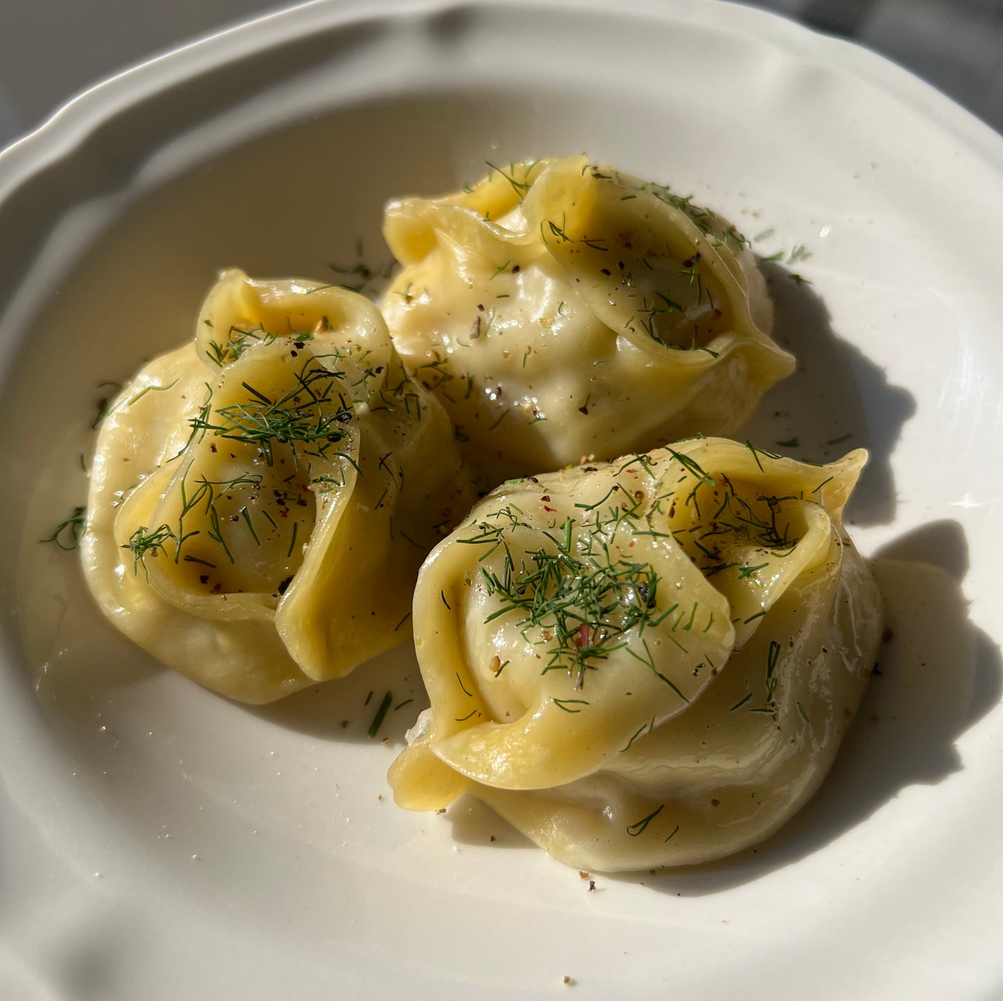 Manty mit Kartoffel und Kürbis, handgemacht