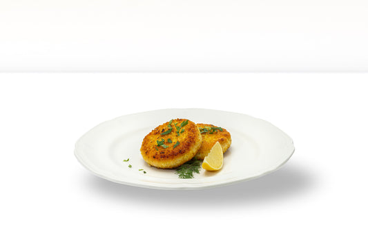 Котлеты из настоящего филе лосося, обжаренные во фритюре