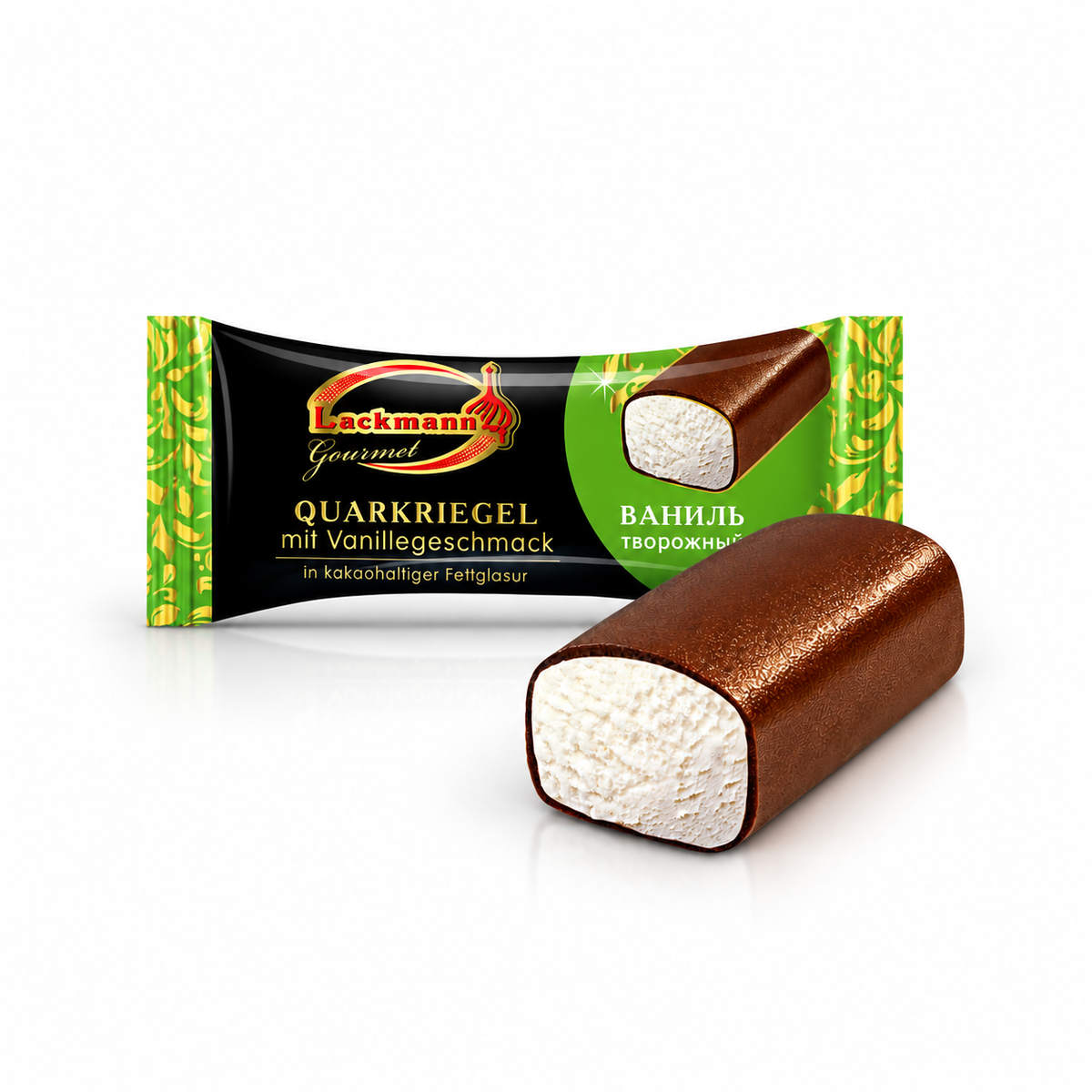 Lackmann Quarkriegel in Glasur mit Vanillegeschmack