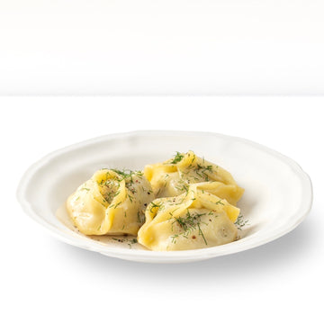 Manty mit Kartoffel und Kürbis, handgemacht