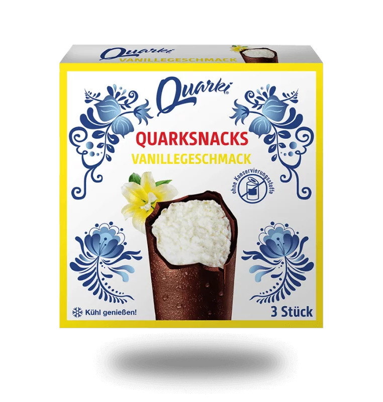 Quarkriegel mit Vanillegeschmack