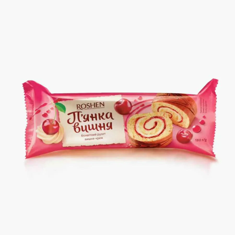 Cherry Liquor sponge cake with cherry flavor