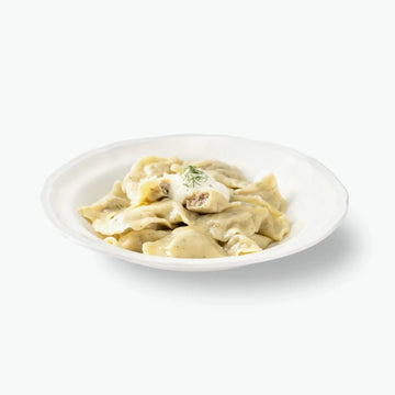 Pelmeni mit Rind - und Schweinefleisch, handgemacht