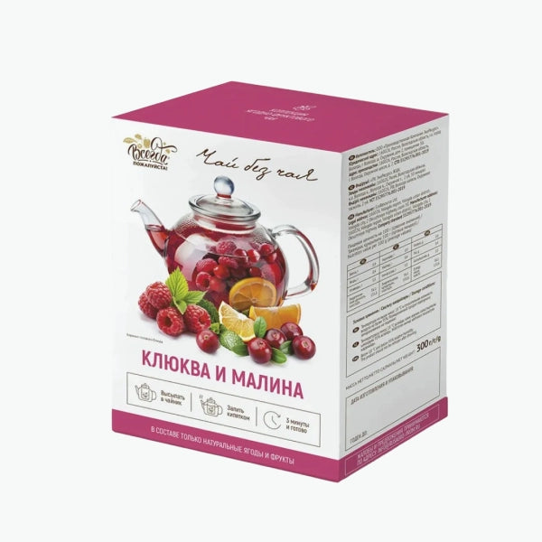 Früchtemischung für Tee, Himbeere und Moosbeere