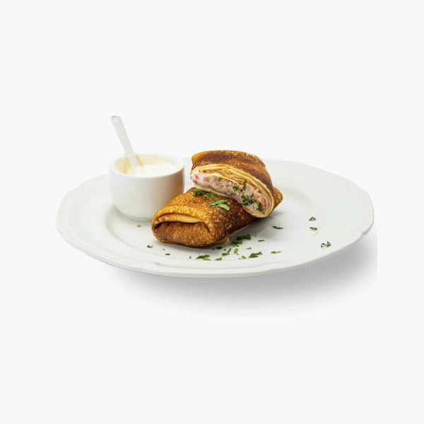 Блины с начинĸой из ветчины и сыра