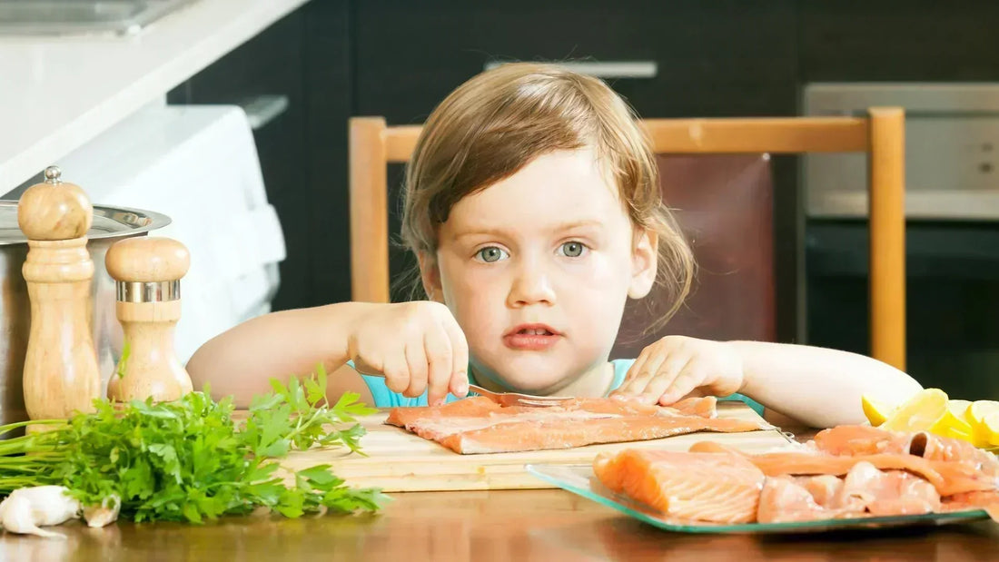 Gesundes Fischgericht für Kinder am Familientisch