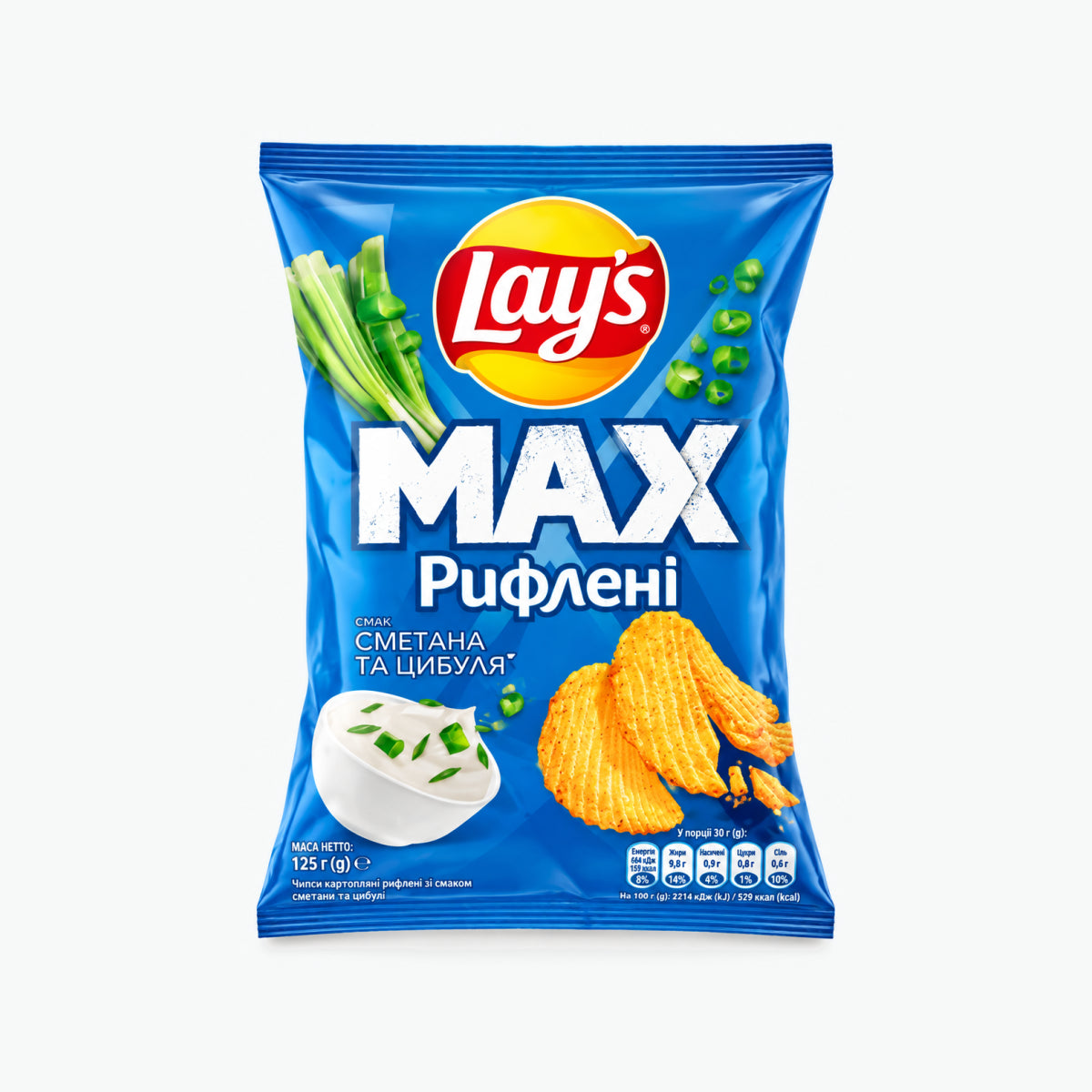 Lays Kartoffelchips mit Sauerrahm und Frühlingszwiebel Geschmack