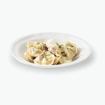 Pelmeni mit Kalbfleisch, handgemacht