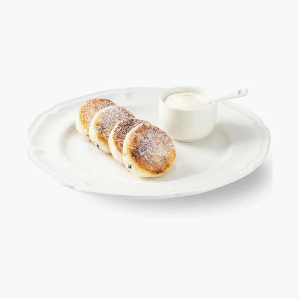 Quarkpuffer "Sirniki" mit Rosinen, handgemacht