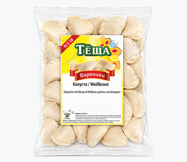 Lackmann Wareniki mit Weißkraut