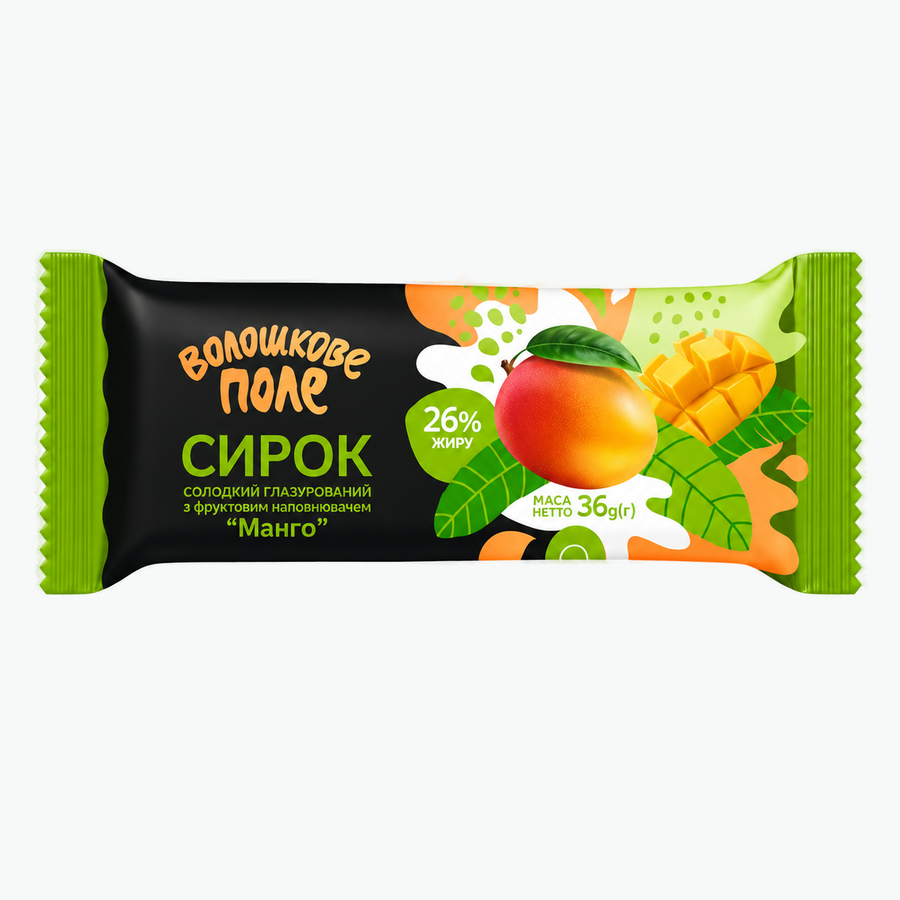 Voloshkove Pole Quarkriegel in Glasur mit Mangogeschmack