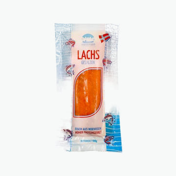 Norwegischer Lachs, gesalzen und geschnitten