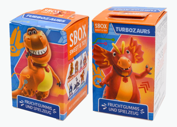 Sweet Box Fruchtgummis mit Geschenk Turbozaurus