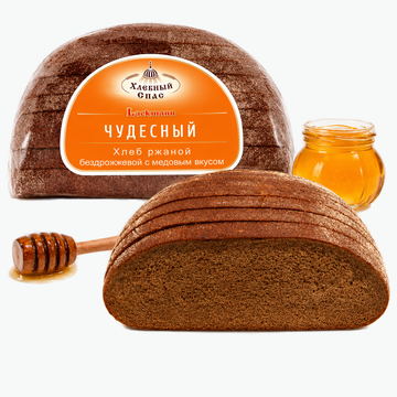 Honigschwarzbrot "Tchudesnyj", ohne Hefe
