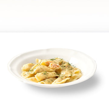 Pelmeni with real salmon fillet, handmade