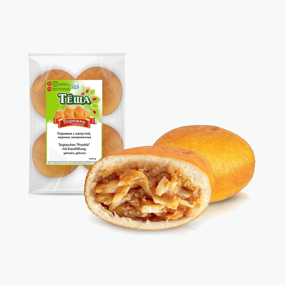 Lackmann Teigtaschen "Piroshki" mit Weißkrautfüllung, frittiert