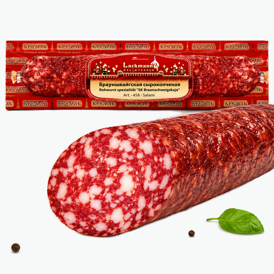 Wurst „Braunschweigskaja“ aus Schweine- und Rindfleisch, gereift