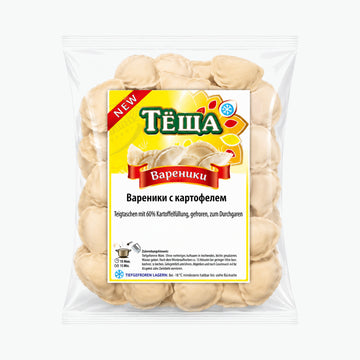 Lackmann Wareniki mit Kartoffel und gebratenen Zwiebeln
