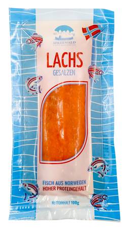 Norwegischer Lachs, gesalzen und geschnitten