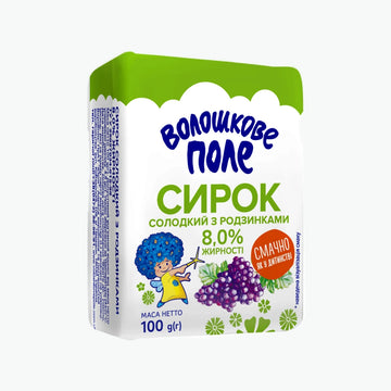 Voloshkove Pole Quarkmasse mit Rosinen