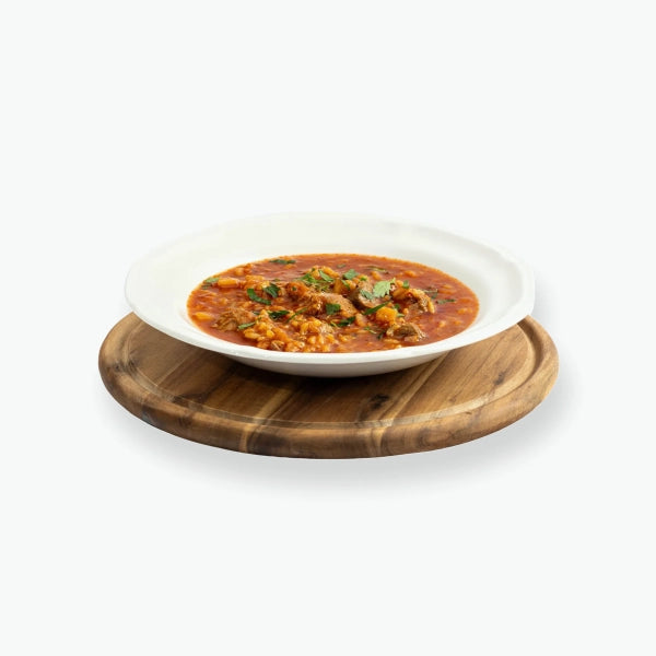 Spicy Caucasian soup "Kharcho", handmade 