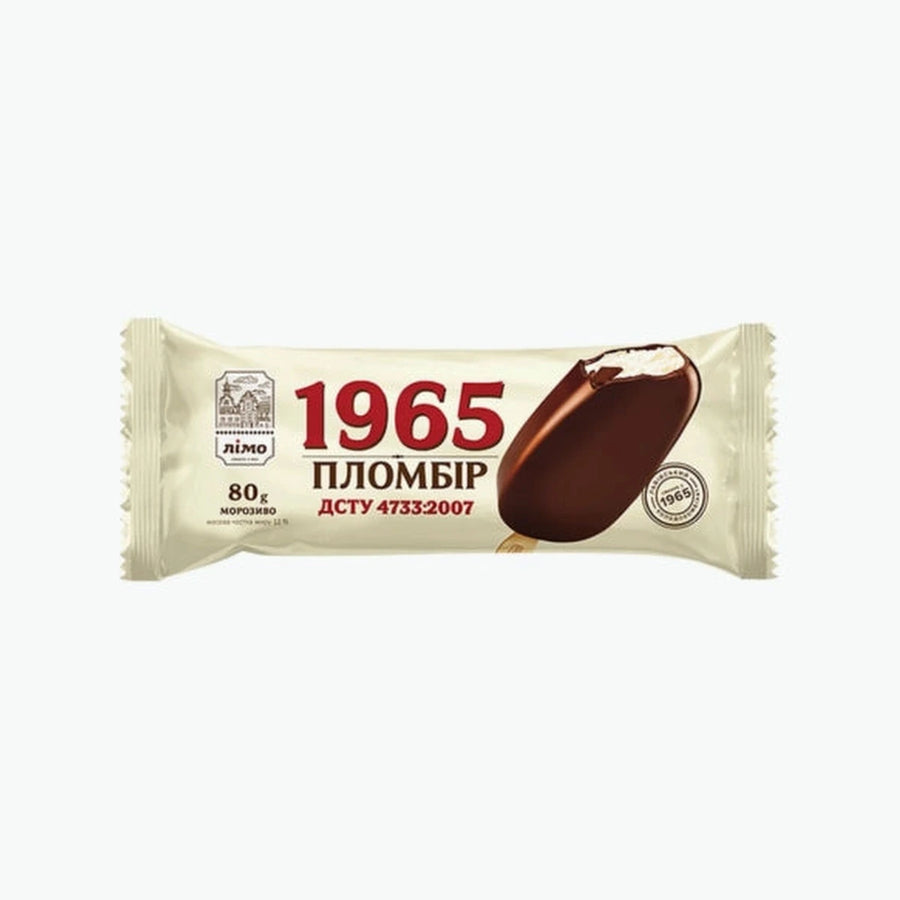 Vanille-Plombir-Eis Escimo mit Schokoladenglasur