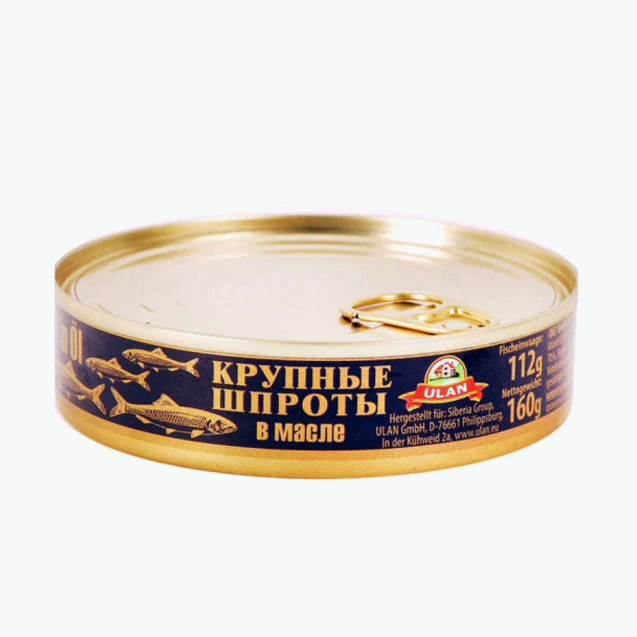 Large smoked sprats in oil, 160g